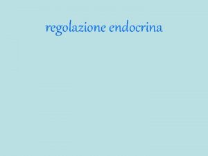 regolazione endocrina ipotalamo Ipotalamo informato sullo stato dellorganismo