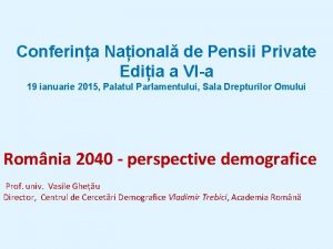 Conferina Naional de Pensii Private Ediia a VIa