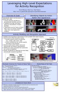 Leveraging HighLevel Expectations for Activity Recognition David Minnen