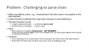 Problem Challenging to parse slices When you define