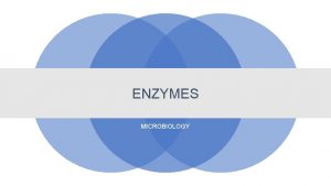 ENZYMES MICROBIOLOGY Enzymes An enzyme is usually a