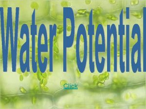 Click Water potential is a concept that helps