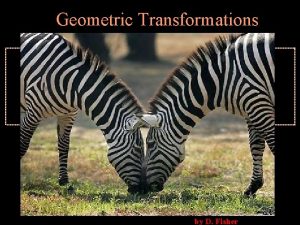 Geometric Transformations by D Fisher Learning Targets I