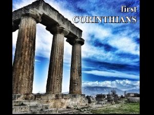 first CORINTHIANS The city of Corint h Located