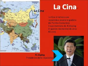 La Cina tuttora una repubblica popolare guidata dal