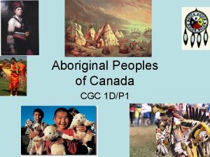 Aboriginal Peoples of Canada CGC 1 DP 1