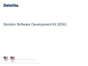 Solution Software Development Kit SDK Solution Software Development