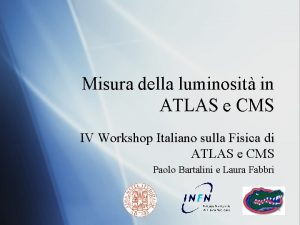 Misura della luminosit in ATLAS e CMS IV