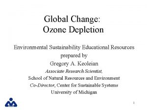 Global Change Ozone Depletion Environmental Sustainability Educational Resources