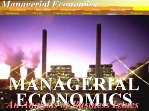 Managerial Economics Pricing Introduction Invest Budgeting ProductStrategy Cases