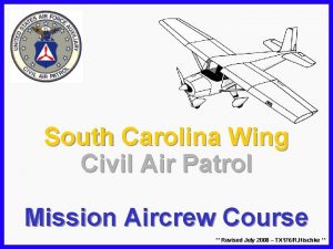 South Carolina Wing Civil Air Patrol Mission Aircrew