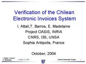 Verification of the Chilean Electronic Invoices System I