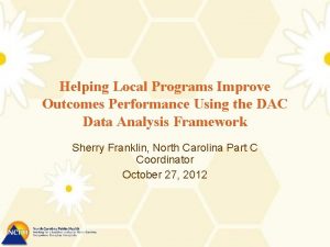 Helping Local Programs Improve Outcomes Performance Using the