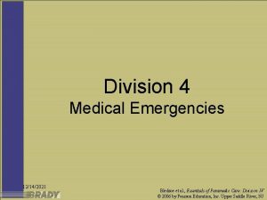 Division 4 Medical Emergencies 12142021 Bledsoe et al