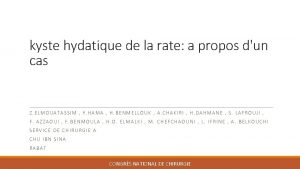 kyste hydatique de la rate a propos dun