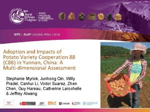 WPC ALAP CUSCO PERU 2018 Adoption and Impacts