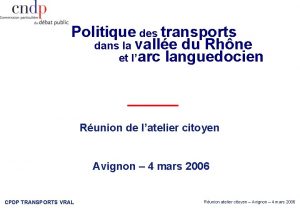 Politique des transports dans la valle du Rhne