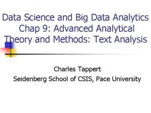 Data Science and Big Data Analytics Chap 9