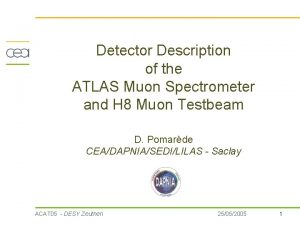 Detector Description of the ATLAS Muon Spectrometer and