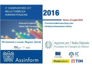 3 Osservatorio ICT nella Pubblica Amministrazione 1 Obiettivi