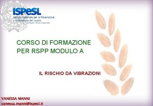 CORSO DI FORMAZIONE PER RSPP MODULO A IL