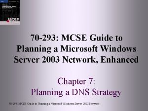 70 293 MCSE Guide to Planning a Microsoft