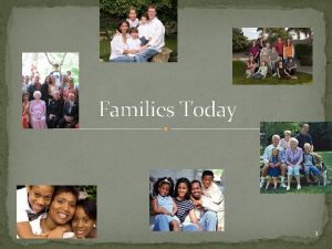 Families Today 1 Changes Affecting Families Today Changes