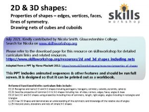 2 D 3 D shapes Properties of shapes