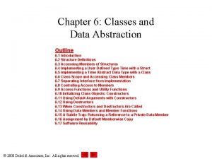 Chapter 6 Classes and Data Abstraction Outline 6