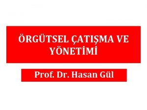 RGTSEL ATIMA VE YNETM Prof Dr Hasan Gl