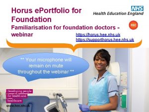 Horus e Portfolio for Foundation Familiarisation for foundation