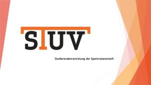 Studierendenvertretung der Sportwissenschaft Das sind wir HANNAH KRASNITZKY