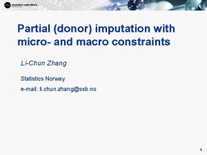 1 Partial donor imputation with micro and macro