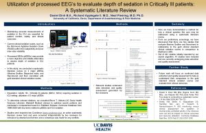 Utilization of processed EEGs to evaluate depth of