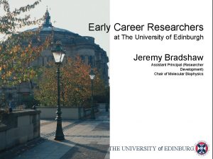 Early Career Researchers at The University of Edinburgh