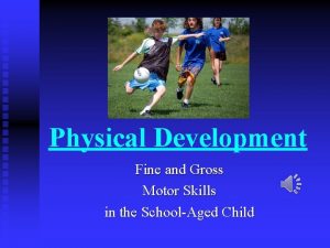 Physical Development Fine and Gross Motor Skills in