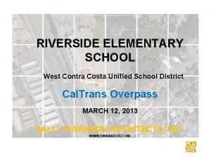 RIVERSIDE ELEMENTARY SCHOOL West Contra Costa Unified School