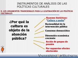 INSTRUMENTOS DE ANLISIS DE LAS POLTICAS CULTURALES II