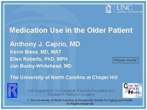 Medication Use in the Older Patient Anthony J