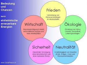 Bedeutung und Chancen Frieden Vermeidung von Ressourcenkriegen im