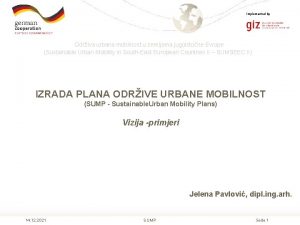 Implemented by Odriva urbana mobilnost u zemljama jugoistone