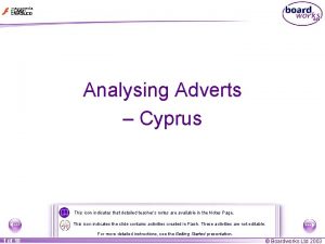 Analysing Adverts Cyprus This icon indicates that detailed