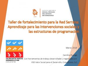 Taller de fortalecimiento para la Red Serrana Aprendizaje