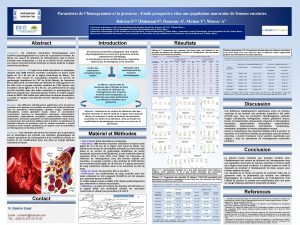 Paramtres de lhmogramme et la grossesse Etude prospective