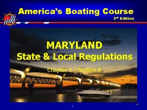 Americas Boating Course 3 rd Edition MARYLAND State