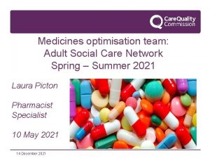 Medicines optimisation team Adult Social Care Network Spring
