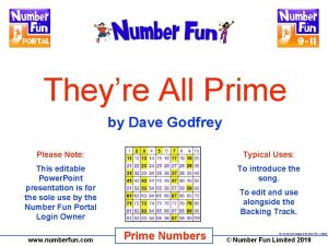 Theyre All Prime by Dave Godfrey Please Note