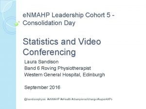 e NMAHP Leadership Cohort 5 Consolidation Day Statistics