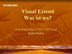 VFXWASWO Visual Extend Was ist wo deutschsprachige Fox
