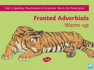 What is a fronted adverbial